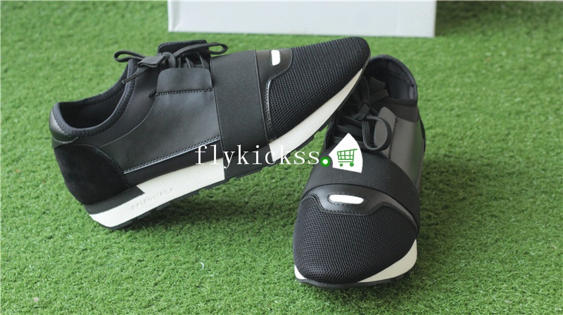 Balenciaga Race Runner Trainers Black White